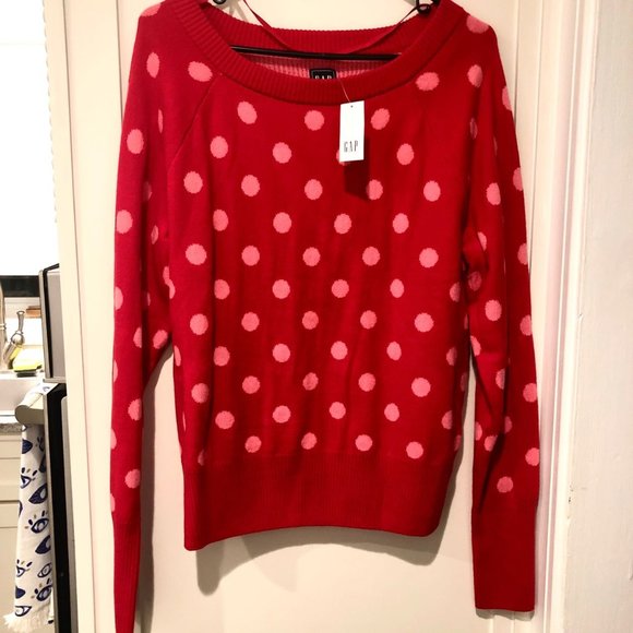 The Gap | Sweaters | Gap Redpink Polka 